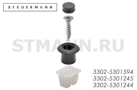 Клипса крепления с саморезом 3302 в сб. (комп из 4-х)(уп.20 шт)