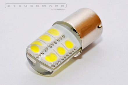 ЛАМПА СВЕТОДИОД.24V P21W (БЕЛЫЙ 12 SMD SIL) BA15s