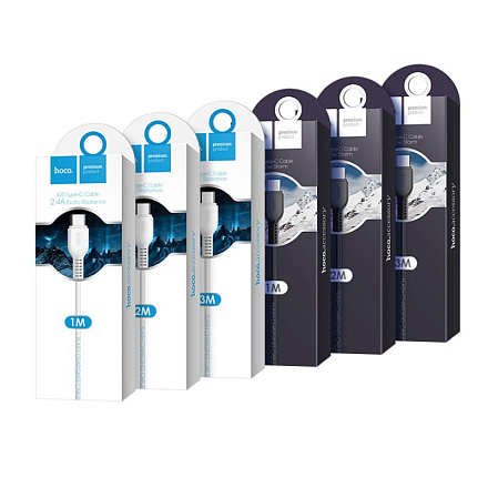 КАБЕЛЬ Type-C/USB, 2.4A, 3 МЕТРА "HOCO"