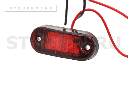 ФОНАРЬ СВЕТОДИОДНЫЙ ГАБАРИТНЫЙ БОКОВОЙ (КРАСНЫЙ 2 SMD) 12-24V КАПЛЯ
