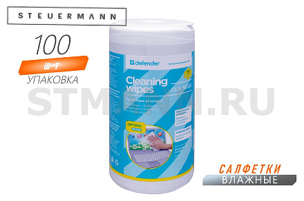 САЛФЕТКИ ВЛАЖНЫЕ ДЛЯ ЭКРАНОВ (100 ШТ.) "DEFENDER" (туба)