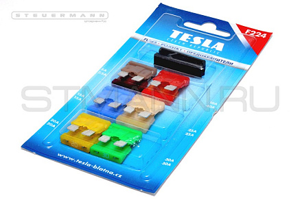 НАБОР ПРЕДОХРАНИТЕЛЕЙ Н/О "TESLA" (12шт+пинцет)