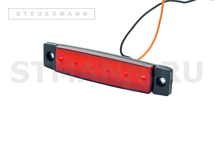 ФОНАРЬ СВЕТОДИОДНЫЙ ГАБАРИТНЫЙ БОКОВОЙ (КРАСНЫЙ 6 SMD) 12-24V 