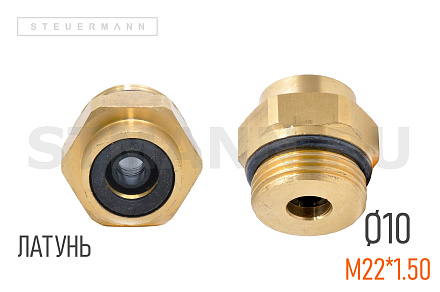 ФИТИНГ CAMOZZI ПРЯМОЙ РЕЗЬБА М22 ПОД ТРУБКУ Ф10