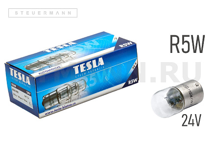 ЛАМПА 24V R5W "TESLA" BA15s